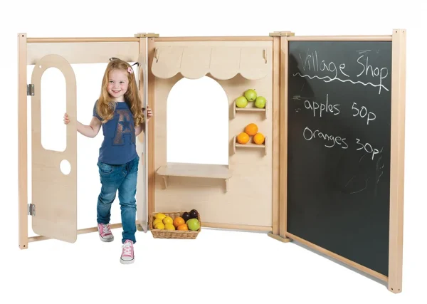 Ahorn-Paneel-Shop-Set — Millhouse Lernspielzeug Schule