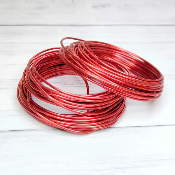 Aluminium-Basteldraht Ø 2mm • 1 Meter • rot — Kiki-Ena Bastelmaterial Naturholz