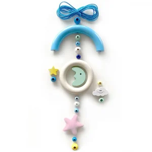Baby Mobile – Mond & Sterne „Blau“ • Bastelset