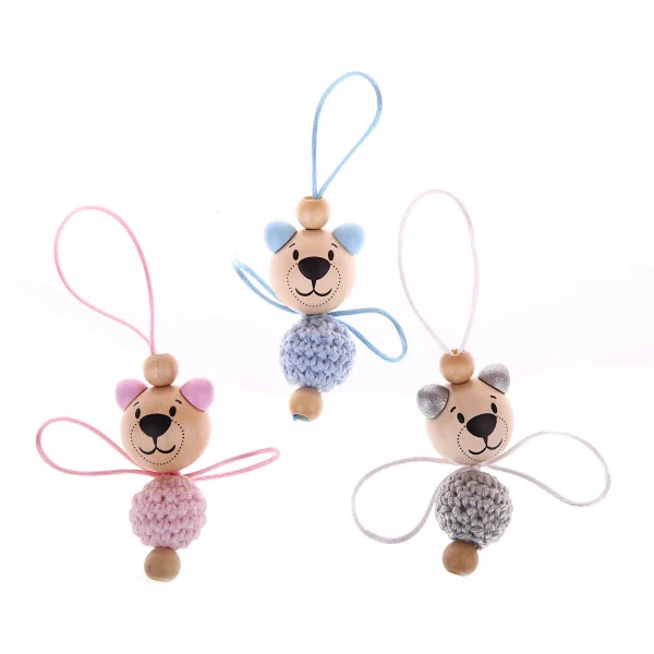 Bärchenengel Bastelset 3er Set — Kiki-Ena Bastelmaterial Naturholz