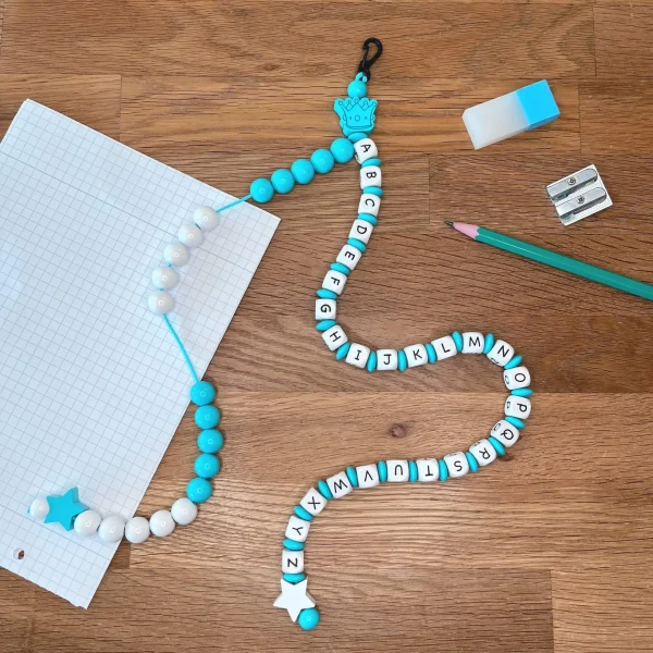 Bastelset ABC Rechenkette Krone — Kiki-Ena Bastelmaterial Naturholz