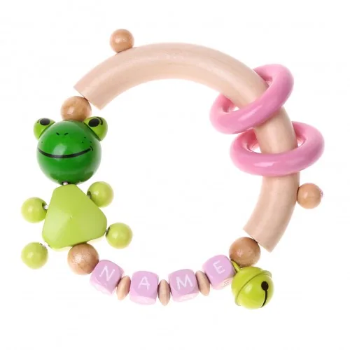 Bastelset Greifling Frosch rosa — Kiki-Ena Bastelmaterial Naturholz Bastelset Greifling Frosch rosa — Kiki-Ena Bastelmaterial Naturholz