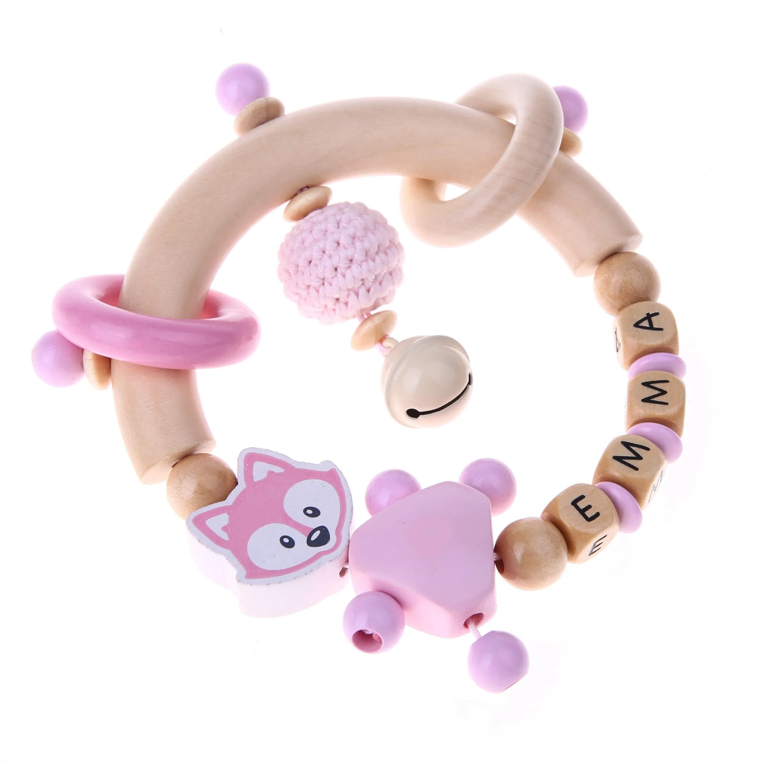 Bastelset Greifling Fuchs babyrosa — Kiki-Ena Bastelmaterial Naturholz Bastelset Greifling Fuchs babyrosa — Kiki-Ena Bastelmaterial Naturholz