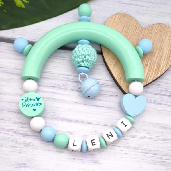 Bastelset Greifling Kleine Prinzessin - mint — Kiki-Ena Bastelmaterial Naturholz