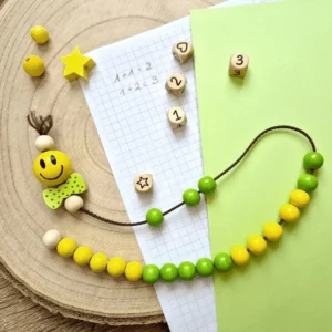 Bastelset Holzperlen-Rechenkette „Smile“