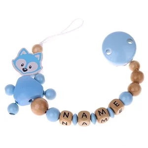 Bastelset Schnullerkette Fuchs blau Bastelset