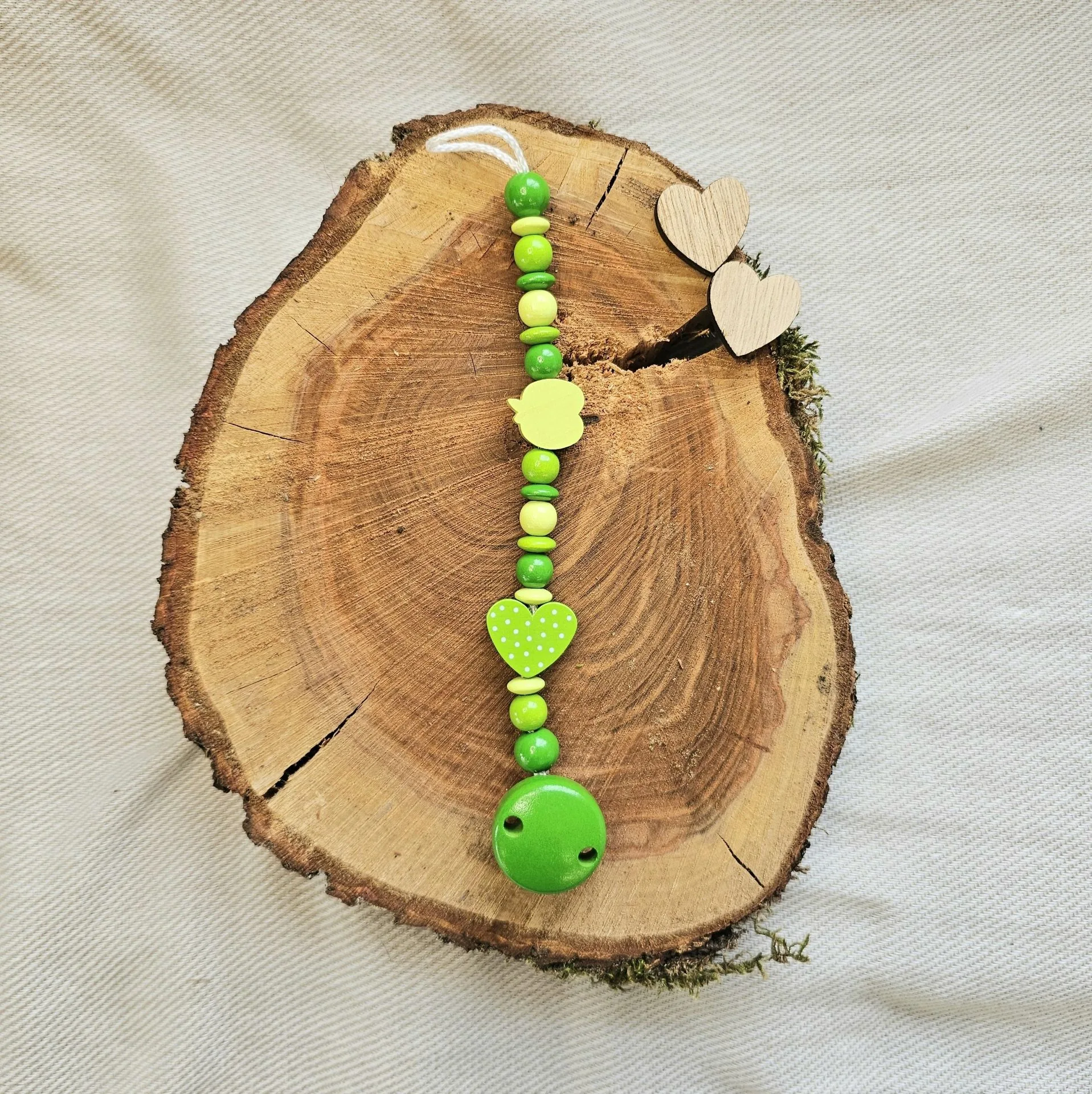 Bastelset Schnullerkette Grün I — Kiki-Ena Bastelmaterial Naturholz Bastelset Schnullerkette Grün I — Kiki-Ena Bastelmaterial Naturholz