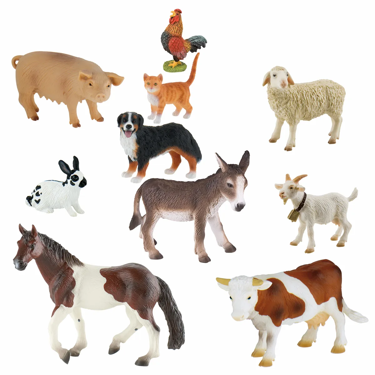 Bauernhoftiere Spielfiguren 10er Set — Eduplay padagogisches Spielzeug Kita