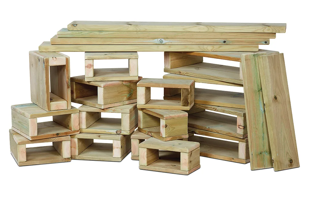 Bausteinset (22-teilig) — Millhouse Lernspielzeug Schule