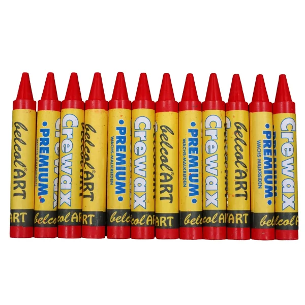 belcolART Crewax Premium 12 Wachsmalstifte rot — Eduplay padagogisches Spielzeug Kita