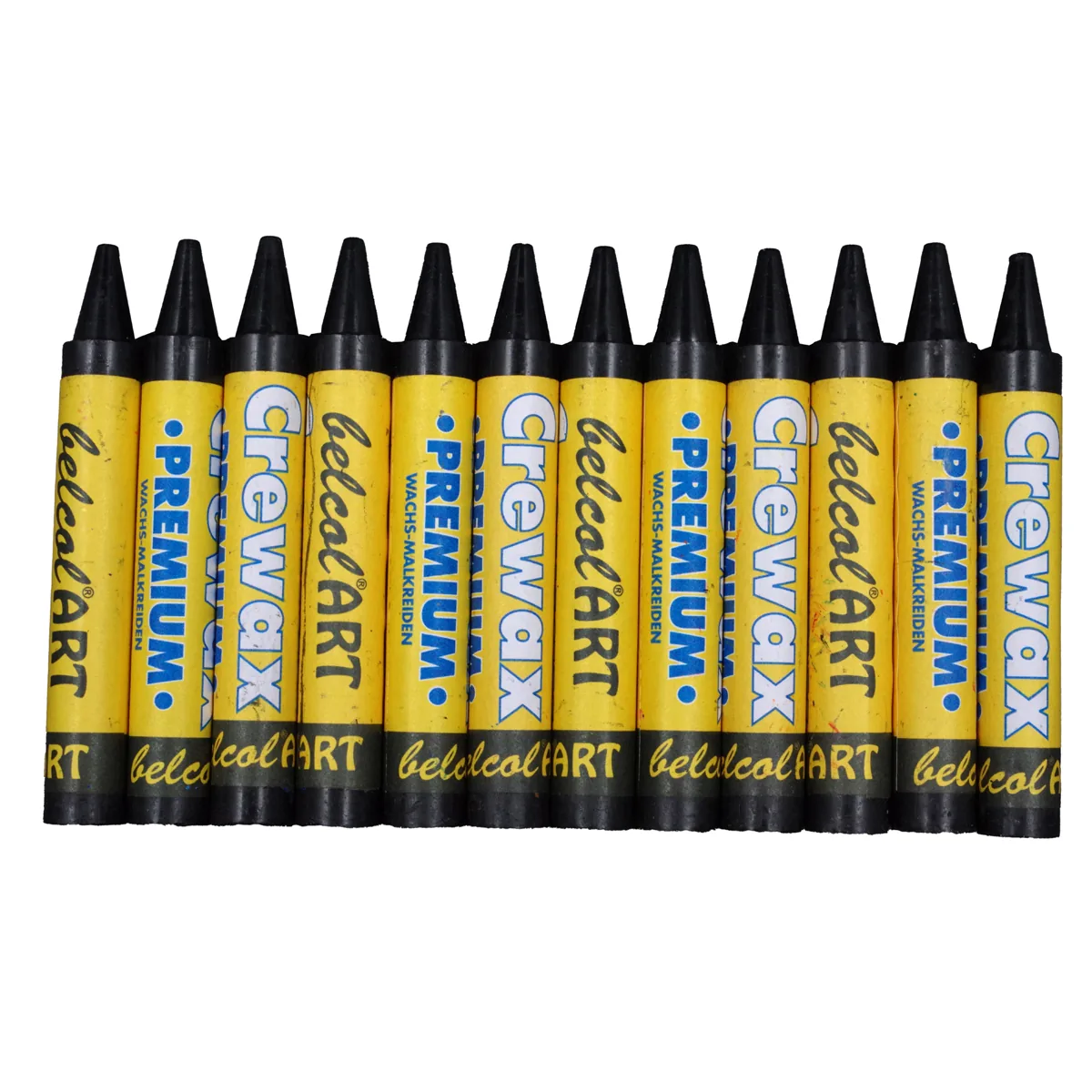 belcolART Crewax Premium 12 Wachsmalstifte schwarz — Eduplay padagogisches Spielzeug Kita