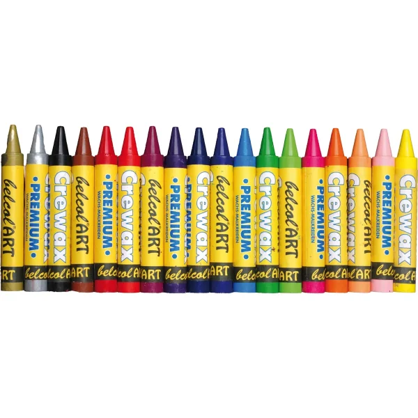 belcolART Crewax Premium Wachsmalstifte 18er Sortiment — Eduplay padagogisches Spielzeug Kita