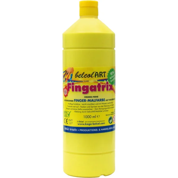 belcolART Fingatrix 1000ml gelb — Eduplay padagogisches Spielzeug Kita