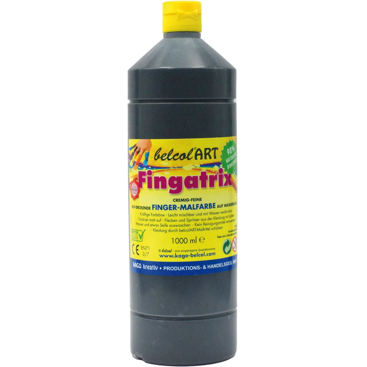 belcolART Fingatrix 1000ml schwarz — Eduplay padagogisches Spielzeug Kita