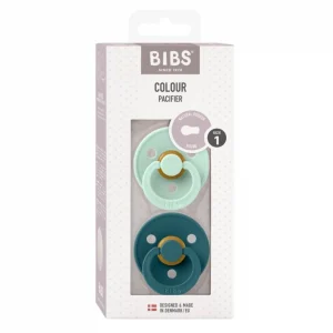 BIBS Schnuller - Colour 2er Pack, Größe 1, Nordic Mint/Forest Lake — Kiki-Ena Bastelmaterial Naturholz