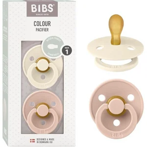 BIBS Schnuller - Colour 2er Pack, Größe 1, Vanilla/Blush — Kiki-Ena Bastelmaterial Naturholz