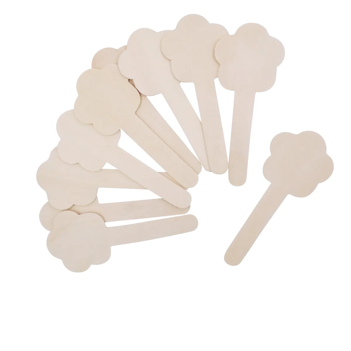 Blumen Holzbastelstäbchen 10er Set — Eduplay padagogisches Spielzeug Kita