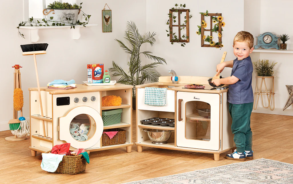 Boston Spielküche & Waschstation Set — Millhouse Lernspielzeug Schule