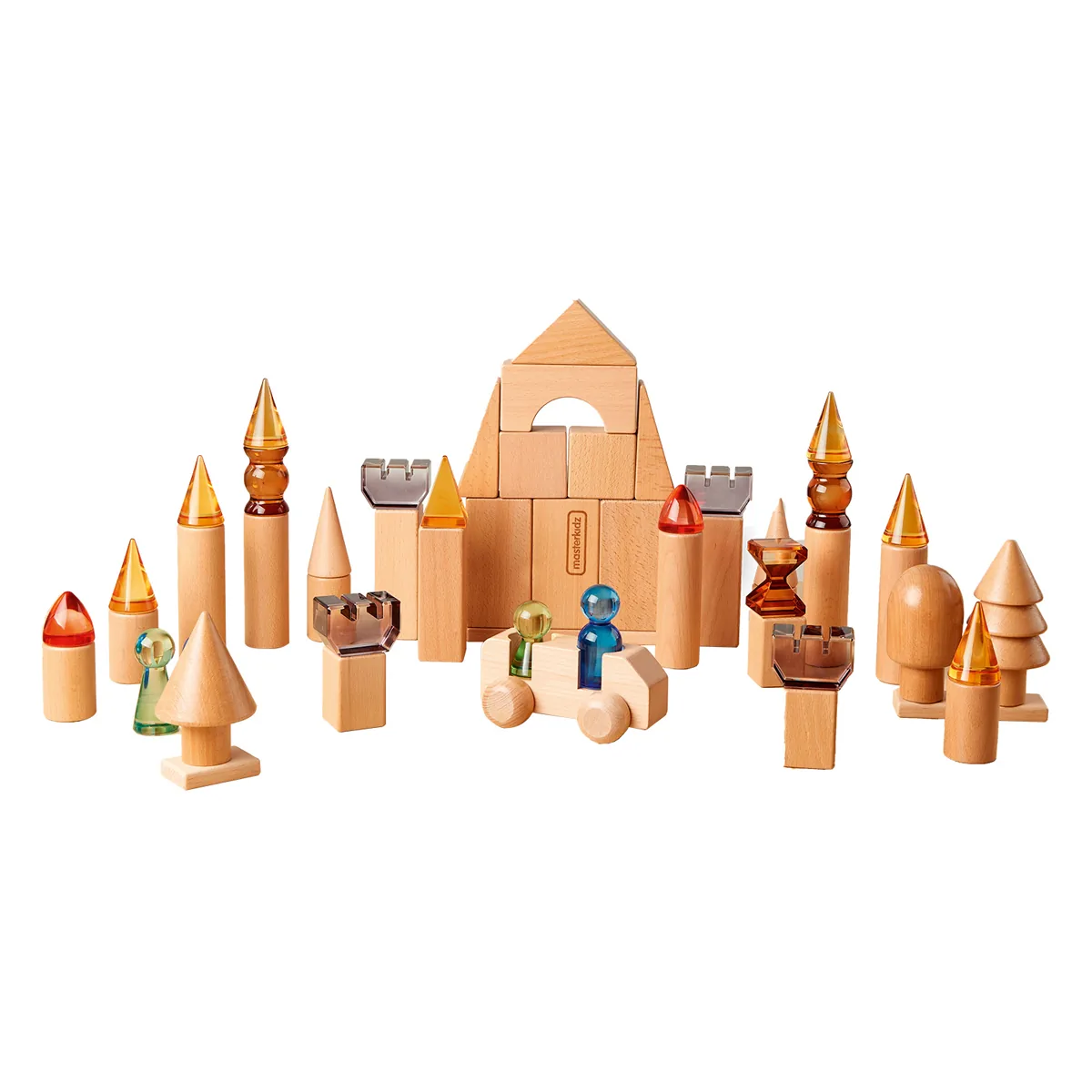 Build-My-Castle 119 Teile Transparent Acryl Holz — Kiki-Ena Bastelmaterial Naturholz