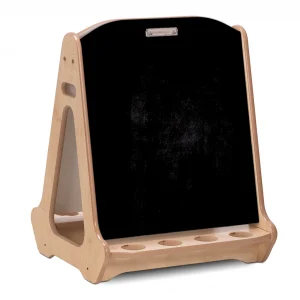 Doppelseitige 2-Stationen-Kreide-/Whiteboard-Staffelei — Millhouse Lernspielzeug Schule