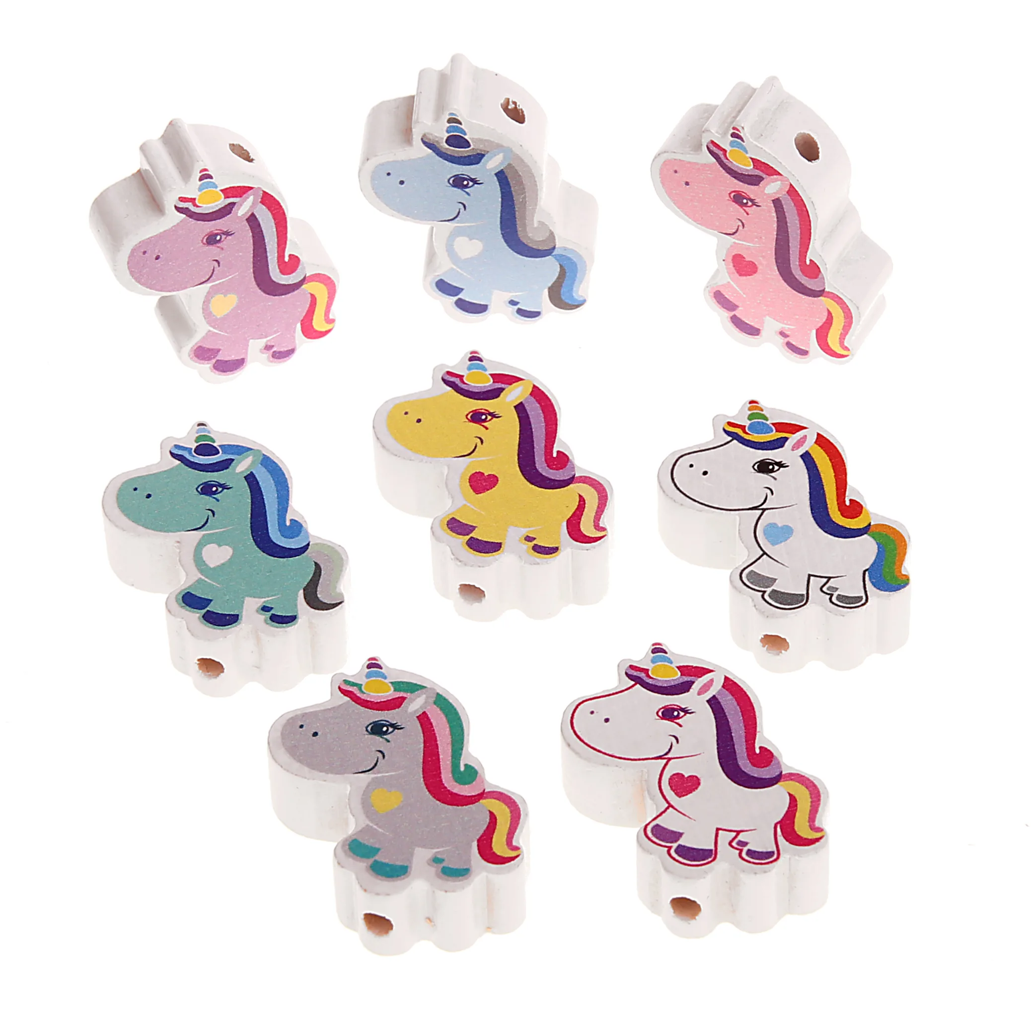 Einhorn Motivperle — Kiki-Ena Bastelmaterial Naturholz