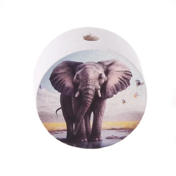 Elefant Foto-Motivperle — Kiki-Ena Bastelmaterial Naturholz Elefant Foto-Motivperle — Kiki-Ena Bastelmaterial Naturholz
