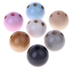 Fädelkörper Rund 20mm — Kiki-Ena Bastelmaterial Naturholz