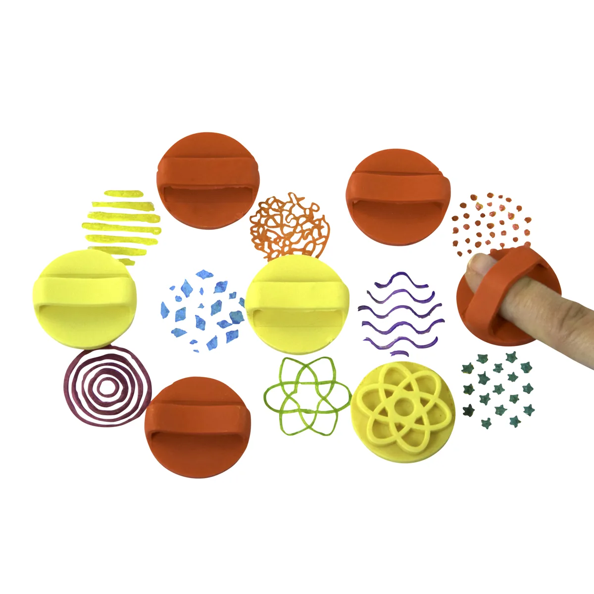Fingerstempel Muster 8er Set — Eduplay padagogisches Spielzeug Kita