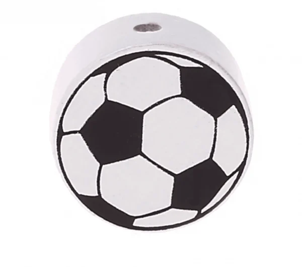 Fußball-Motivperle — Kiki-Ena Bastelmaterial Naturholz