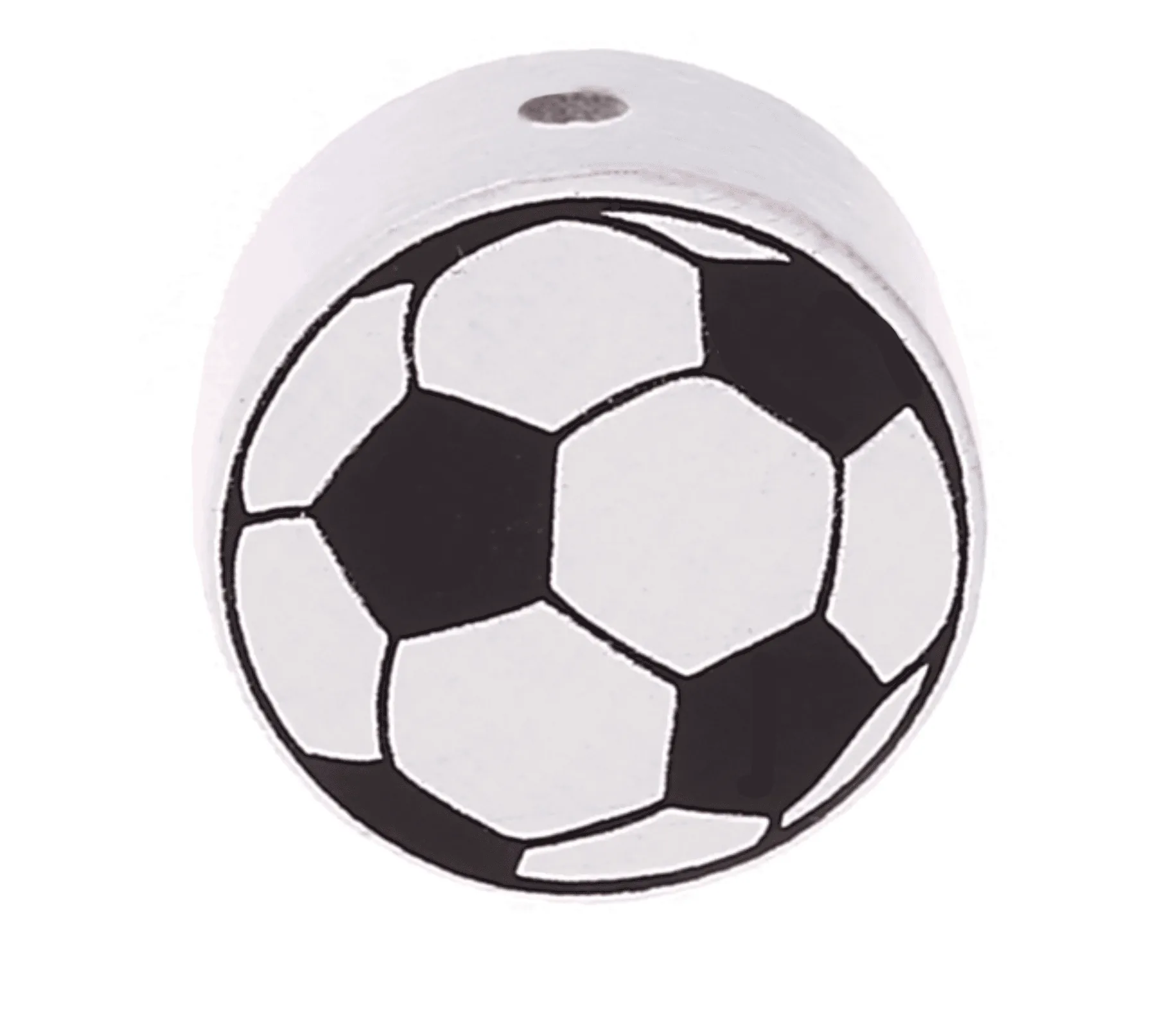 Fußball-Motivperle — Kiki-Ena Bastelmaterial Naturholz