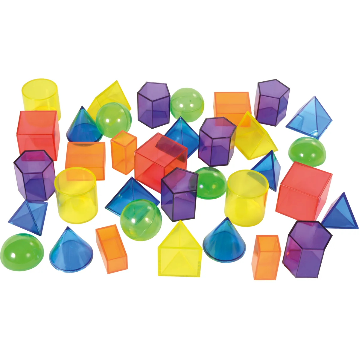 Geoformen transparent 36 Stück — Eduplay padagogisches Spielzeug Kita