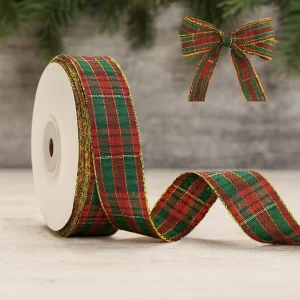 Geschenkband Weihnachten kariert 25mm • 1 Meter — Kiki-Ena Bastelmaterial Naturholz Geschenkband Weihnachten kariert 25mm • 1 Meter — Kiki-Ena Bastelmaterial Naturholz