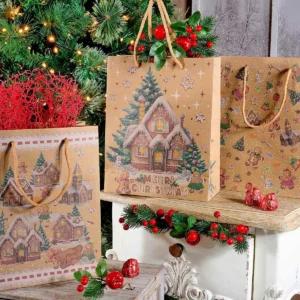 Geschenktüte Weihnachten (mittelgroß) — Kiki-Ena Bastelmaterial Naturholz Geschenktüte Weihnachten (mittelgroß) — Kiki-Ena Bastelmaterial Naturholz
