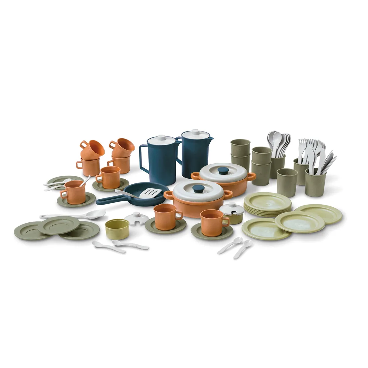 Green Eco Kaffee und Ess-Set 79 Teile — Eduplay padagogisches Spielzeug Kita
