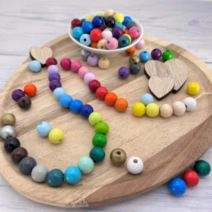 Großpackung • Holzperlen 12mm • 500 Stück — Kiki-Ena Bastelmaterial Naturholz