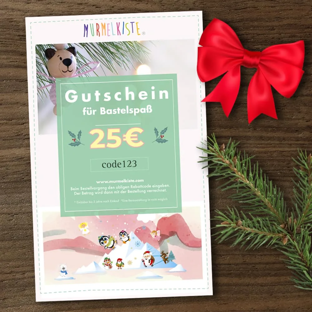 Gutschein 25€ — Kiki-Ena Bastelmaterial Naturholz