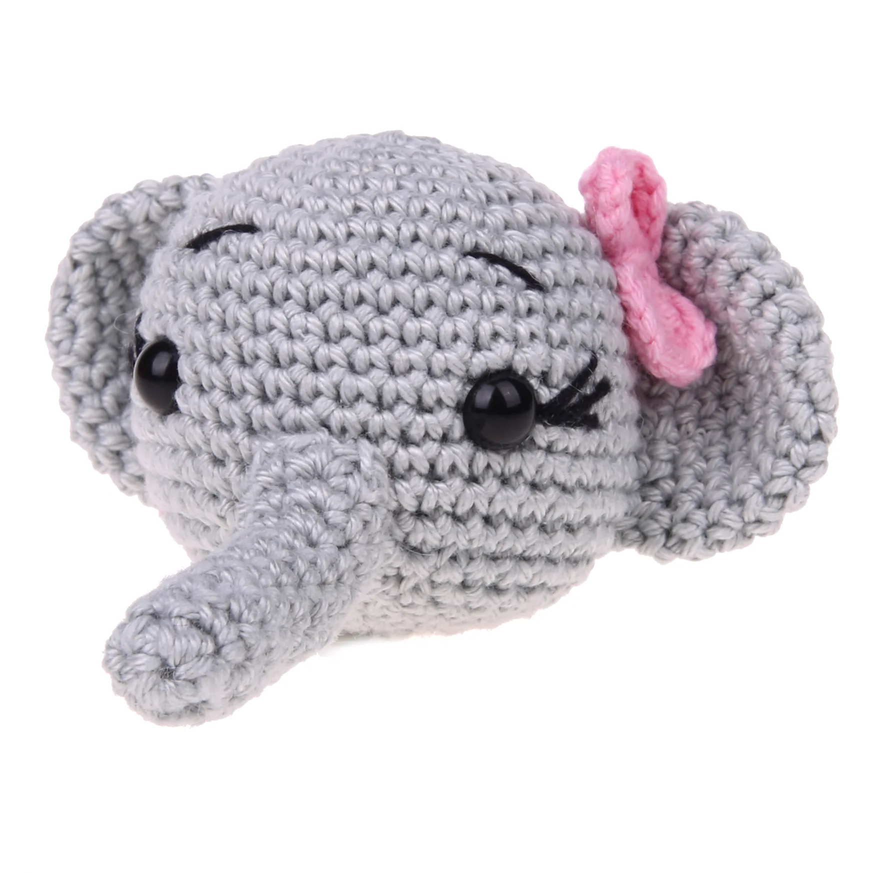 Häkeltier Elefant mit Schleife — Kiki-Ena Bastelmaterial Naturholz