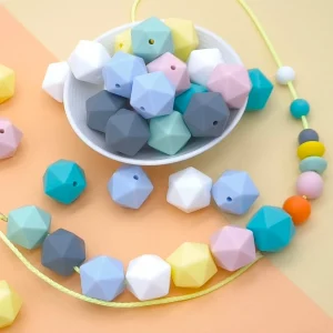 Hexagonperle Silikon 16mm — Kiki-Ena Bastelmaterial Naturholz