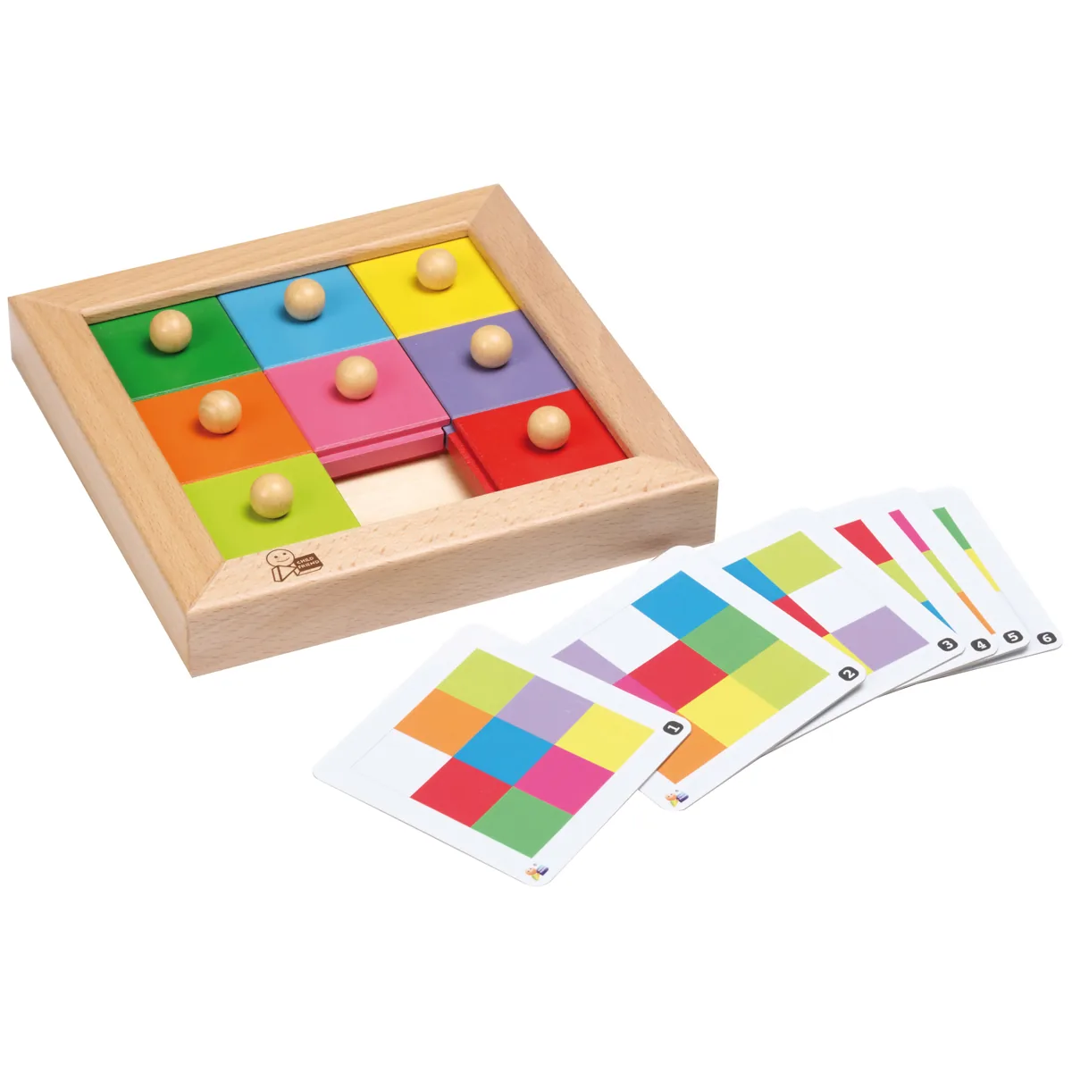 Holz Schiebespiel mit 6 Karten — Eduplay padagogisches Spielzeug Kita