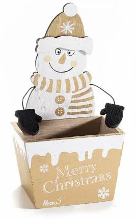 Holzbox Schneemann — Kiki-Ena Bastelmaterial Naturholz