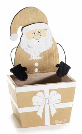 Holzbox Weihnachtsmann — Kiki-Ena Bastelmaterial Naturholz