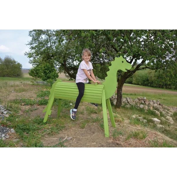 Holzdrache 90 cm lasiert — Eduplay padagogisches Spielzeug Kita