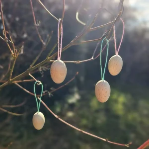 Holzeier Ostern "klein" — Kiki-Ena Bastelmaterial Naturholz