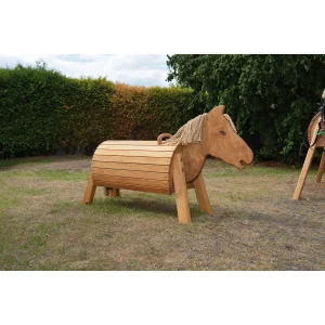 Holzpferd 50 cm lasiert — Eduplay padagogisches Spielzeug Kita