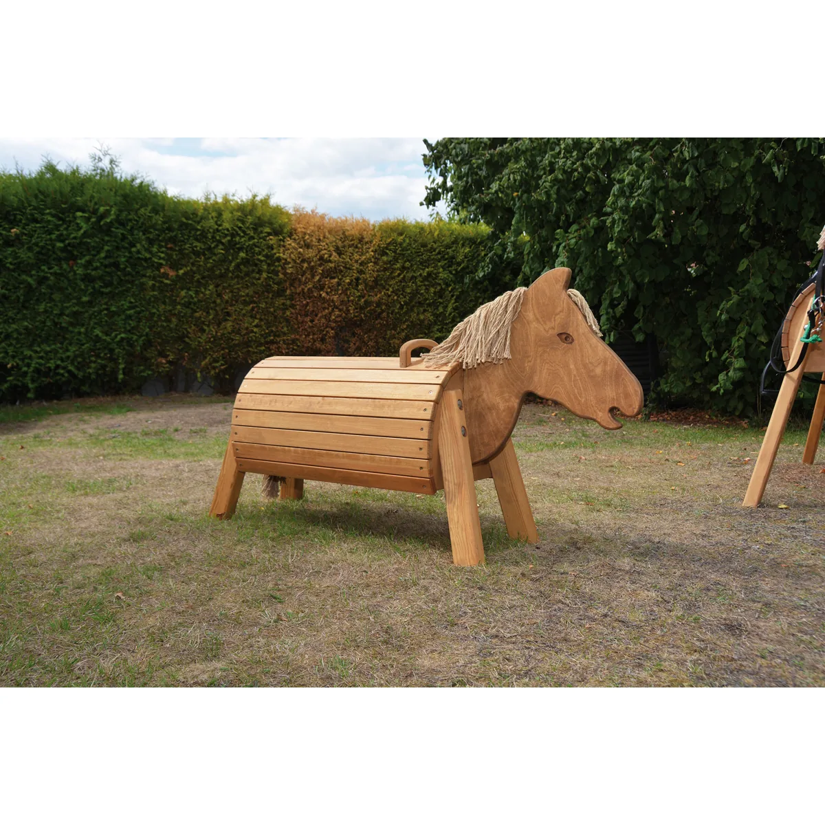 Holzpferd 50 cm lasiert — Eduplay padagogisches Spielzeug Kita