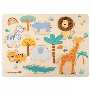 Holzpuzzle Safari — Millhouse Lernspielzeug Schule