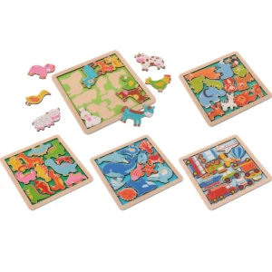 Holzpuzzles 5er Set
