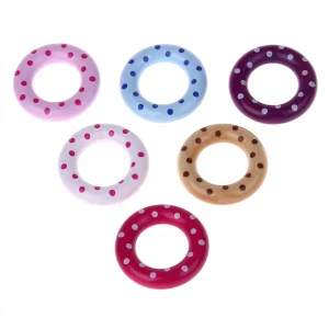 Holzring / Greifling mini Punkte — Kiki-Ena Bastelmaterial Naturholz