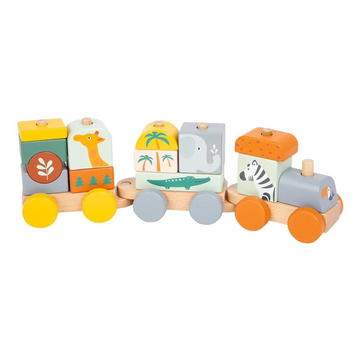Holzzug "Safari" — Millhouse Lernspielzeug Schule
