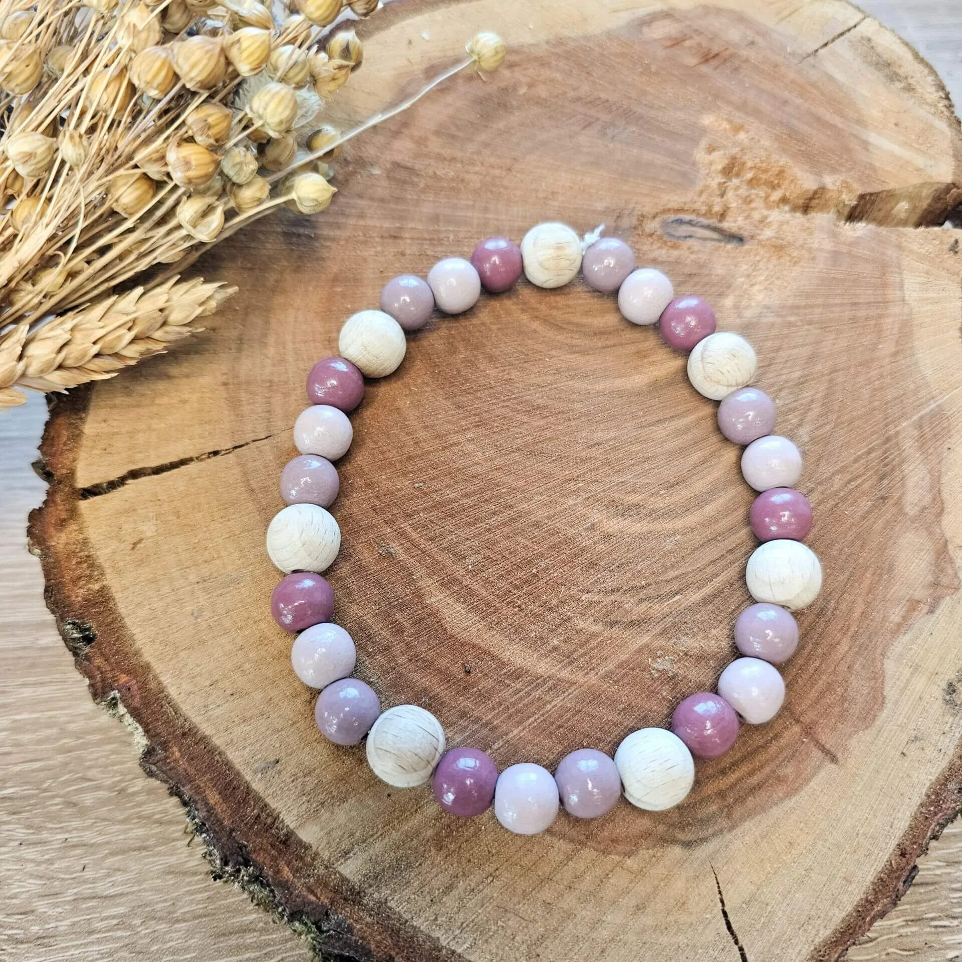 Hundehalskette "rosé" Bastelset — Kiki-Ena Bastelmaterial Naturholz